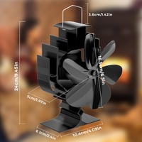 Gisam Kályha Ventilátor 6 Lapáttal, 60° Forgó, Elektromosság Nélkül, Csendes Működés 6