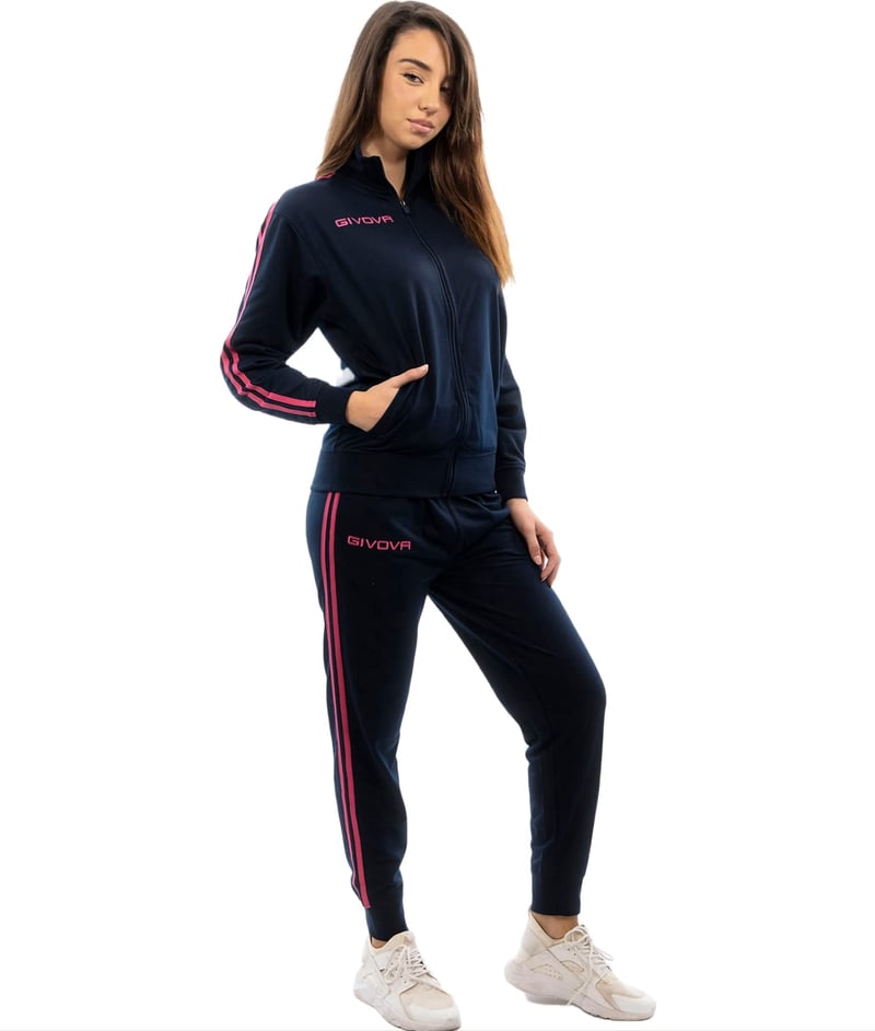 Trening Givova Scuola din bumbac Terry – Albastru/Fucsia, mărimea 7XS, Unisex