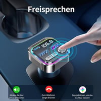 GizmoVine Bluetooth autós FM adapterek, szigarettagyújtó, USB-C 36W, kihangosító 4