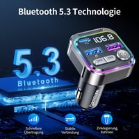 GizmoVine Bluetooth autós FM adapterek, szigarettagyújtó, USB-C 36W, kihangosító 2