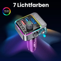 Bluetooth FM vysielač do auta GizmoVine, Bluetooth 5.3 adaptér, zvýraznenie basov, rýchlonabíjačka PD 36W QC 3.0 18W, mikrofón s potlačením hluku, do autozapaľovača 5