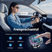 Bluetooth FM vysielač do auta GizmoVine, Bluetooth 5.3 adaptér, zvýraznenie basov, rýchlonabíjačka PD 36W QC 3.0 18W, mikrofón s potlačením hluku, do autozapaľovača 7