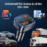 FM transmiter do auta GizmoVine Bluetooth, handsfree, USB-C QC PD 30W, MP3 prehrávač 7
