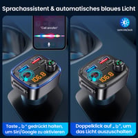 FM transmiter do auta GizmoVine Bluetooth, handsfree, USB-C QC PD 30W, MP3 prehrávač 6