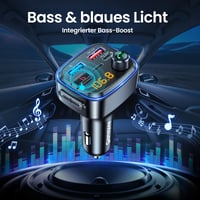 FM transmiter do auta GizmoVine Bluetooth, handsfree, USB-C QC PD 30W, MP3 prehrávač 3
