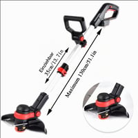 Motocoasă electrică cu acumulator Gjpwyfdc 21V, diametru de tăiere 30 cm, unghi de înclinare 180°, trimmer pentru grădină 2