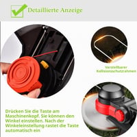 Motocoasă electrică cu acumulator Gjpwyfdc 21V, diametru de tăiere 30 cm, unghi de înclinare 180°, trimmer pentru grădină 4