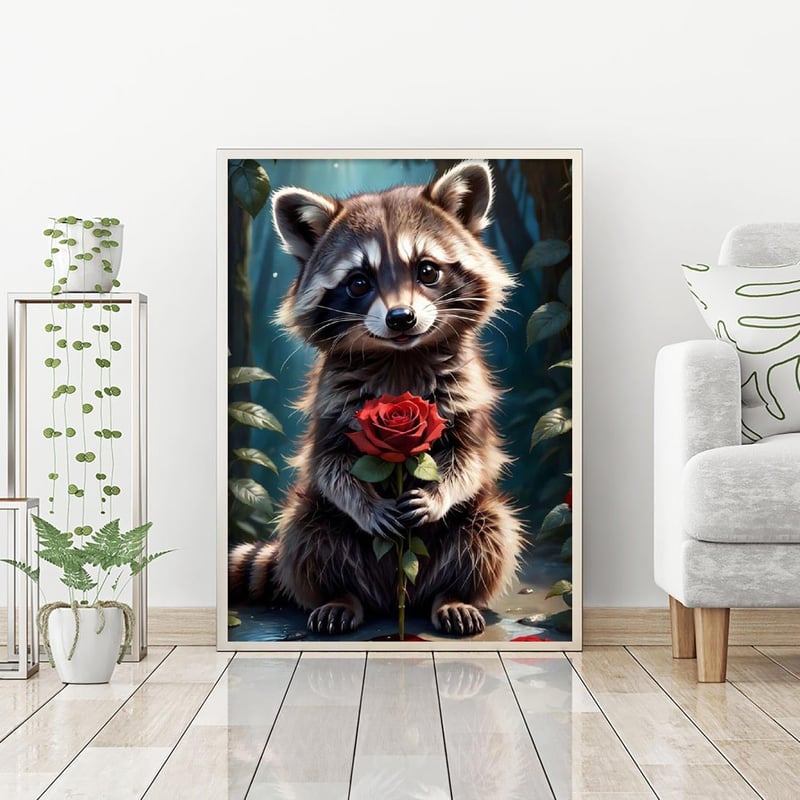 GJSZZO Mosómedve Gyémántfestés Készlet 30x40cm Felnőtteknek