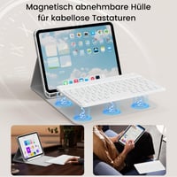 Husă cu tastatură GKABXY pentru iPad Air 11" (M4/M3/M2) și iPad Air generația 5/4 - Husă de protecție cu tastatură integrată 6