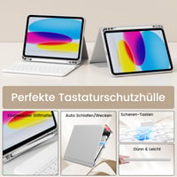 Husă cu tastatură GKABXY pentru iPad Air 11" (M4/M3/M2) și iPad Air generația 5/4 - Husă de protecție cu tastatură integrată 5