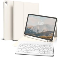 GKABXY iPad Air 11" M4/M3/M2 és 10.9" mágneses billentyűzetes tok krém fehér - cream white 1