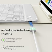GKABXY iPad Air 11" M4/M3/M2 és 10.9" mágneses billentyűzetes tok krém fehér - cream white 7