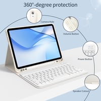 GKABXY iPad Air 11" M4/M3/M2 és 10.9" mágneses billentyűzetes tok krém fehér - cream white 3