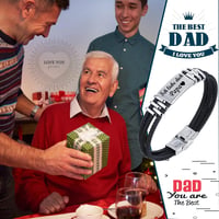 Gkmamrg Apás Szilikon Karkötő Gravírozott "Szeretlek Papa" Bőr Férfi Ajándék 7