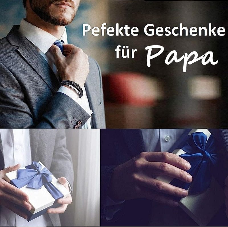 Gkmamrg Apás Szilikon Karkötő Gravírozott "Szeretlek Papa" Bőr Férfi Ajándék