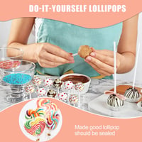 GKZB Cake Pop Tartó 2db, 15 Lyukas Lollipop Állvány Celofán Zacskóval 4