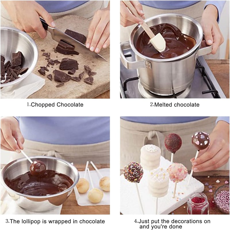 GKZB Cake Pop Tartó 2db, 15 Lyukas Lollipop Állvány Celofán Zacskóval