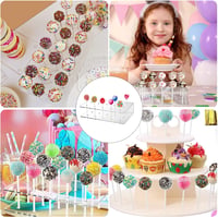 GKZB Cake Pop Tartó 2db, 15 Lyukas Lollipop Állvány Celofán Zacskóval 5