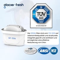 Glacier Fresh zamjenski filter za vodu, kompatibilan s Brita Maxtra+ Plus i Maxtra Pro All-in-1 vrčevima Marella, filtrira PFAS, klor, kamenac i teške metale, 6 komada 4