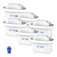 Glacier Fresh zamjenski filter za vodu, kompatibilan s Brita Maxtra+ Plus i Maxtra Pro All-in-1 vrčevima Marella, filtrira PFAS, klor, kamenac i teške metale, 6 komada 1