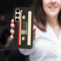 Kryt na Samsung Galaxy S24 5G GlamCase – vintage motív kazety, farebný, tenký a elegantný plastový ochranný kryt na Samsung S24, viacfarebný 2