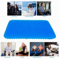 Glamicci XL gel jastuk za sjedenje sa saćastom strukturom – za auto, ured, gaming stolice, invalidska kolica, išijas, trtičnu kost – plavi, 50x50x4,5 cm 7