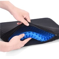 Glamicci XL gel jastuk za sjedenje sa saćastom strukturom – za auto, ured, gaming stolice, invalidska kolica, išijas, trtičnu kost – plavi, 50x50x4,5 cm 1