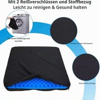 Glamicci XL gel jastuk za sjedenje sa saćastom strukturom – za auto, ured, gaming stolice, invalidska kolica, išijas, trtičnu kost – plavi, 50x50x4,5 cm 8