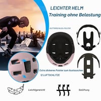 Cască ultraușoară GLAMVILLA pentru skateboard și bicicletă, pentru copii și adulți, roz-roșu, mărimea S (48-53 cm), skateboard, trotinetă electrică, BMX 2