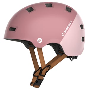 GLAMVILLA Ultrakönnyű Gördeszkás és Kerékpáros Sisak Gyerekeknek és Felnőtteknek, Rózsaszín-Piros, S-es méret (48-53 cm), Skateboard, E-roller, BMX