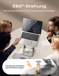 Otočný stojan na notebook Glangeh 360°, nastaviteľný, s dvojitým ramenom, skladací, kompatibilný s MacBook Air Pro (10-16") 2