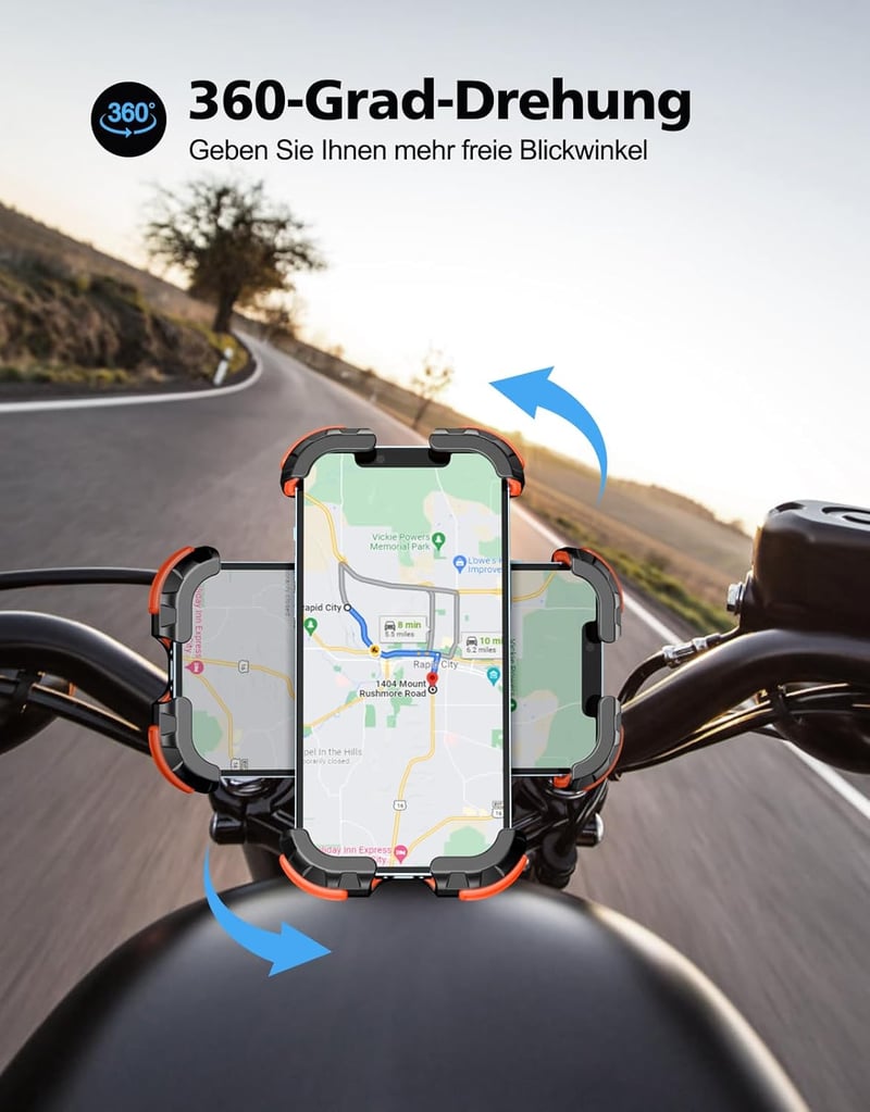 Glangeh Univerzális Telefontartó Kerékpárhoz 360° Forgatható MTB Motorkerékpárhoz