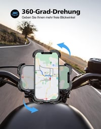 Glangeh Univerzális Telefontartó Kerékpárra - 360° Forgatható, Biztonságos Zárral, Teljes Védelemmel, 4.7-6.8" Méretű Telefonokhoz, MTB-re,  4