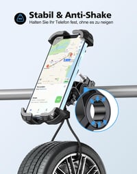 Glangeh Univerzális Telefontartó Kerékpárra - 360° Forgatható, Biztonságos Zárral, Teljes Védelemmel, 4.7-6.8" Méretű Telefonokhoz, MTB-re,  5