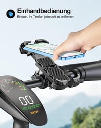 Glangeh Univerzális Telefontartó Kerékpárra - 360° Forgatható, Biztonságos Zárral, Teljes Védelemmel, 4.7-6.8" Méretű Telefonokhoz, MTB-re,  2