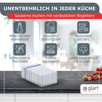 Glart 48SG kuhinjske krpe 10 kom 50x70 cm sive s certifikatom Oeko-Tex Standard 100 6