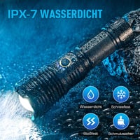 Glarylight XHP70.2 LED Zseblámpa 600000 Lumen USB Töltős Vízálló Zoom 5