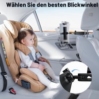 Suport tabletă auto pentru tetieră GlasFlength, rotativ la 360°, pentru dispozitive de 14-26 cm, negru, compatibil cu iPad, smartphone, Kindle, Switch 6