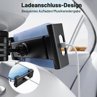 Suport tabletă auto pentru tetieră GlasFlength, rotativ la 360°, pentru dispozitive de 14-26 cm, negru, compatibil cu iPad, smartphone, Kindle, Switch 7