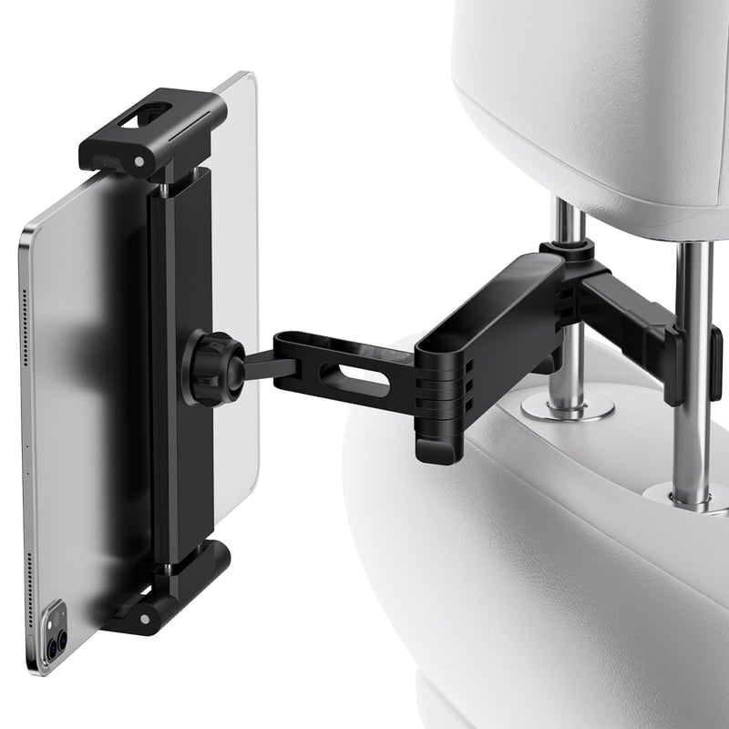 Suport tabletă auto pentru tetieră GlasFlength, rotativ la 360°, pentru dispozitive de 14-26 cm, negru, compatibil cu iPad, smartphone, Kindle, Switch
