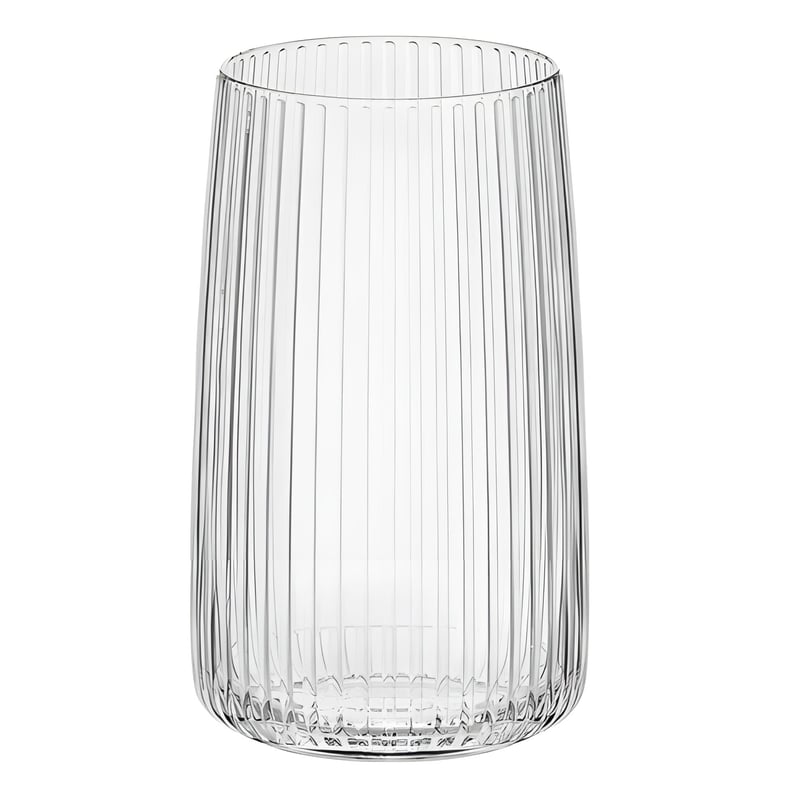 Glasmark KROSNO 1992 Súprava pohárov 6 ks - Rebrované poháre na vodu a džús - Priehľadné - Vhodné do umývačky riadu - 480 ml