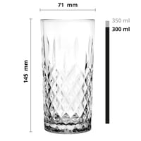 Glasmark Krosno set čaša za vodu 6 x 300 ml, čaše za longdrink, koktele i gin, kristalni efekt, prozirne, perive u perilici posuđa 2