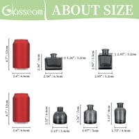 Set vaze mici din sticlă Glasseam – 5 bucăți mini vaze gri pentru decorarea casei, aranjamente de masă, nunți, living 3