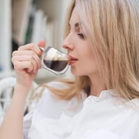 glastal Dupla Falú Espresso Pohár Szett 120ml 2db Boroszilikát Üveg Kávés Csésze Füllel Cappuccino Latte Tea Forró Hideg Italokhoz 4