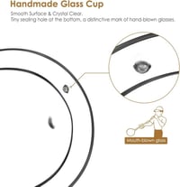 glastal Dupla Falú Espresso Pohár Szett 120ml 2db Boroszilikát Üveg Kávés Csésze Füllel Cappuccino Latte Tea Forró Hideg Italokhoz 3