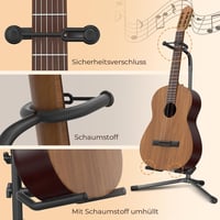 GLEAM Állítható Gitárhordozó - Elektromos, Klasszikus és Basszusgitárhoz, Összecsukható 6