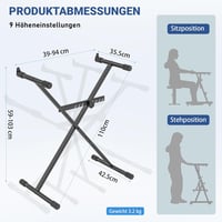 GLEAM Billentyűzet Állvány X Forma Egyedi Támogatás 2
