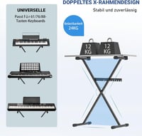 GLEAM Billentyűzet Állvány X Forma Egyedi Támogatás 4