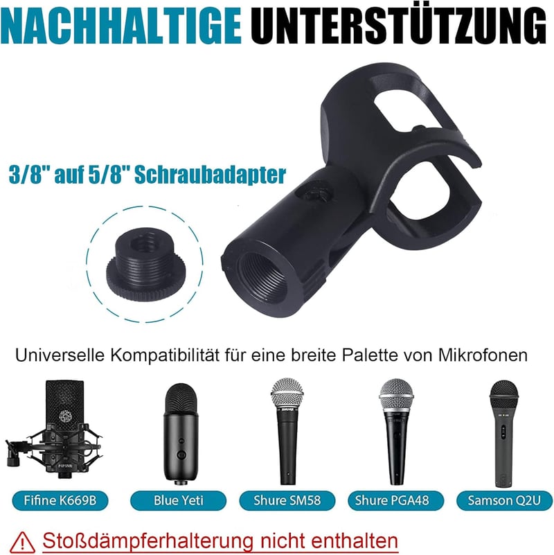 GLEAM Háromlábú Mikrofon Állvány Gémkarral - Könnyű Mikrofonokhoz (0,5 kg-ig) - Hordtáskával és 2 Mikrofoncsipesszel - Állítható Magasság 17