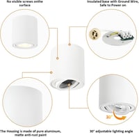 Gleonlux LED Mennyezeti Spotlámpa Fehér GU10 230V Alumínium 6db 5